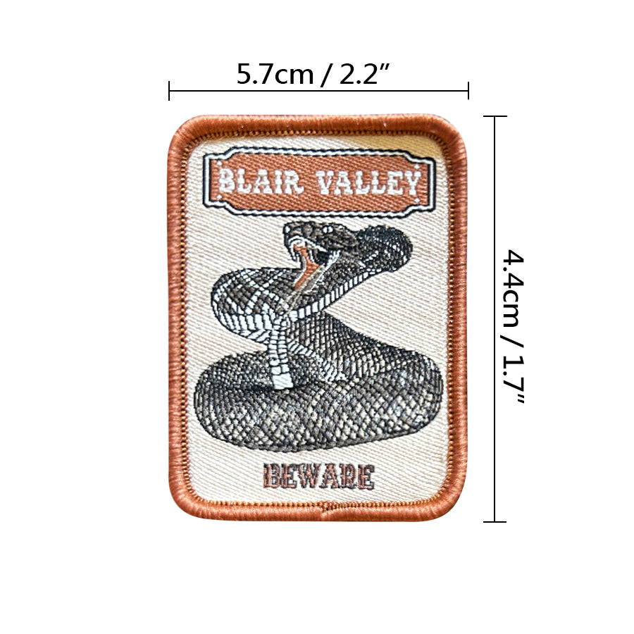 Blair Valley Rattle Snake Embroidered Patch