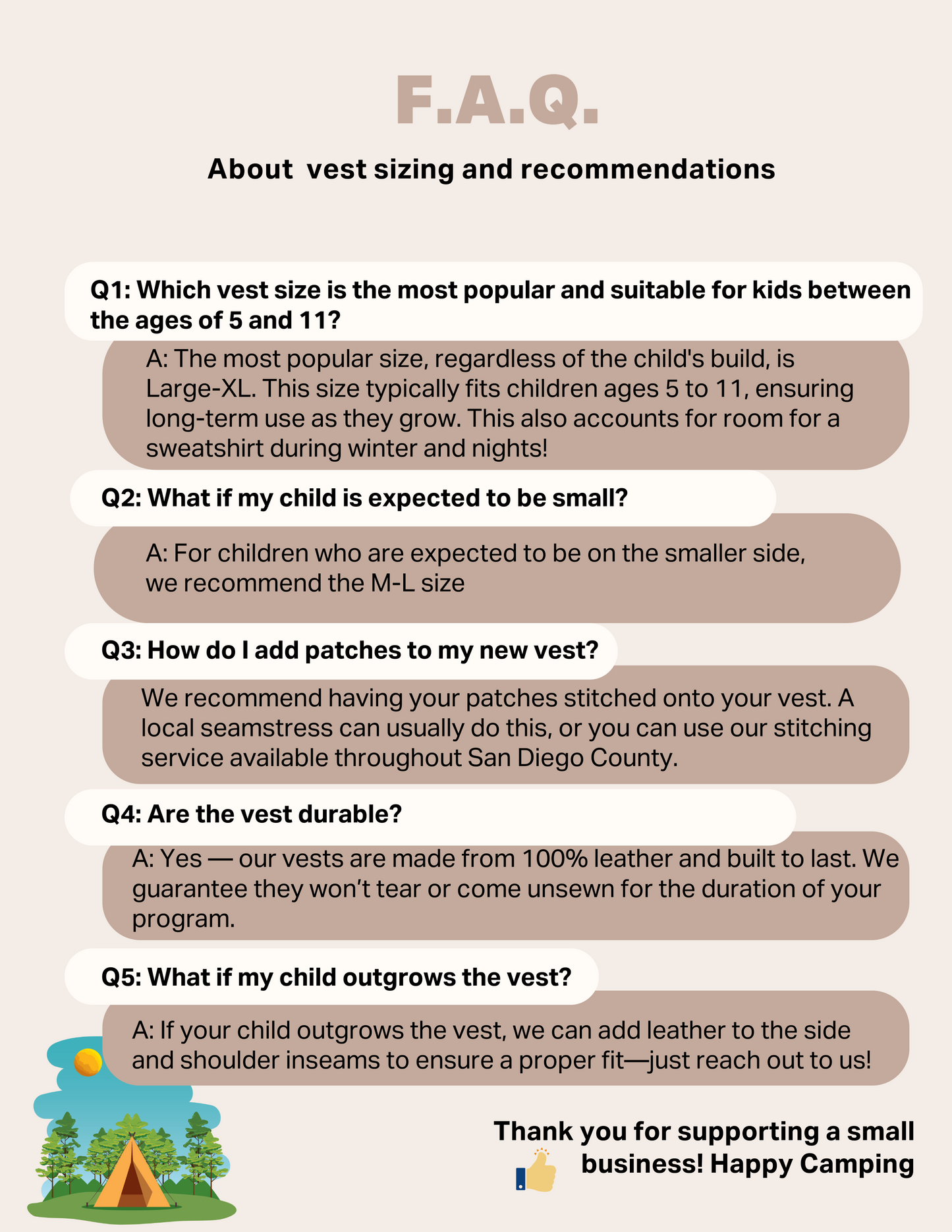 Kids Adventure Guides & Princesses Leather Vests with Fringe