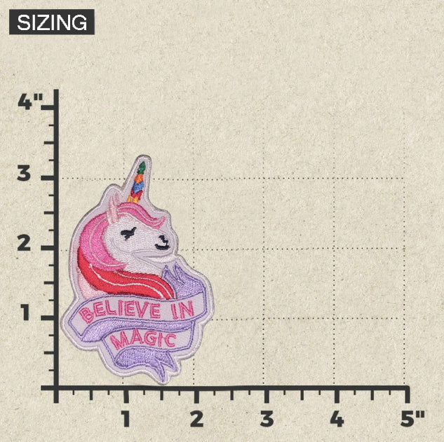 Unicorn Patch Embroidered Patch , Believe in Magic Patch