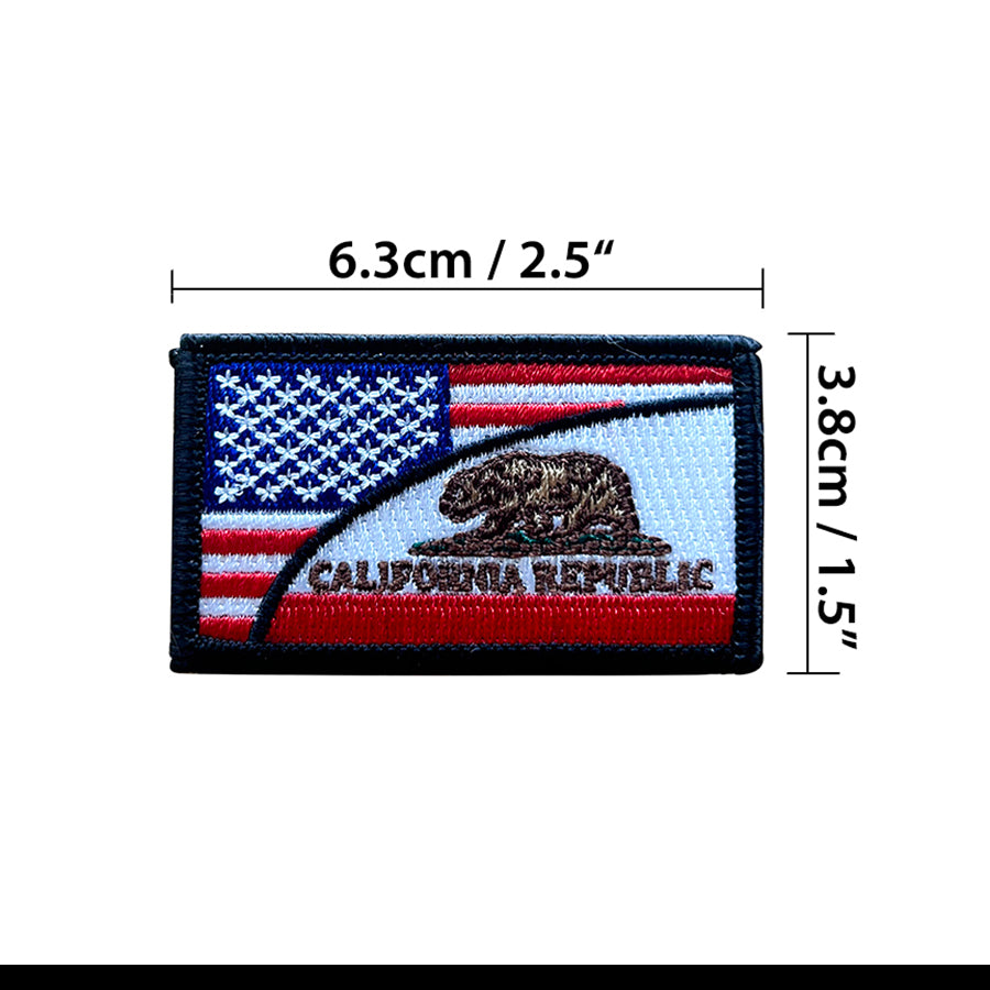 American Flag/California Republic Flag