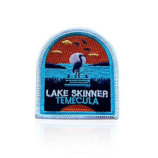 Lake Skinner Crane Embroidered Patch