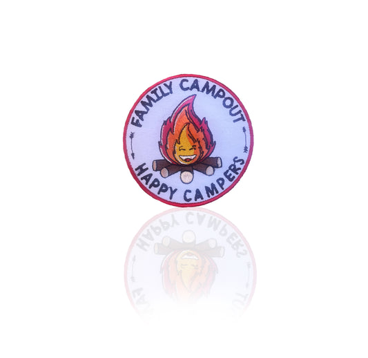 Family Campout Bonfire Embroidered Patch