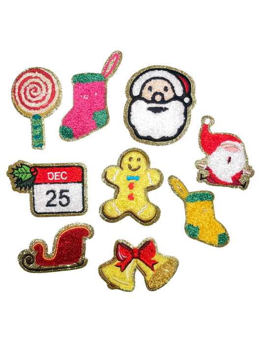 Christmas Embroidered Patch Pack